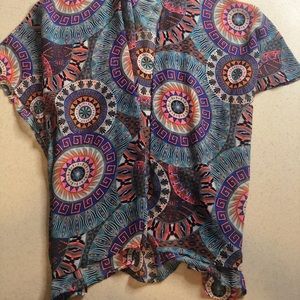 Aztec print kimono